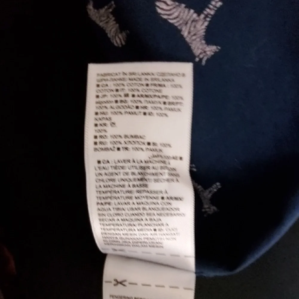 Banana Republic Navy Blue Shirt with White Animal Pattern